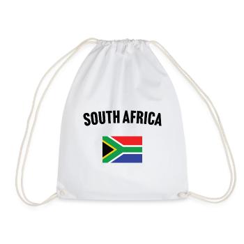 South Africa Flag - Drawstring Bag - white - Front