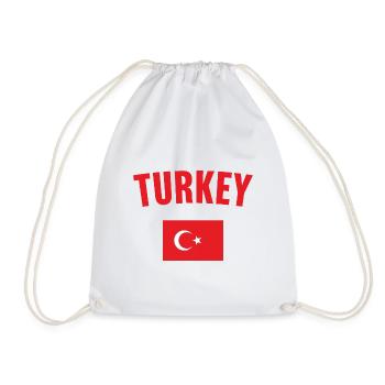 Drapeau de la Turquie - Sac de sport léger - blanc - Devant