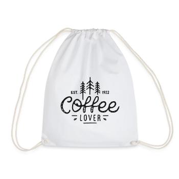 Coffee lover café vintage aesthetic - Sac de sport léger - blanc - Devant