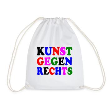 Kunst gegen rechts - Turnbeutel - Weiß - Vorne