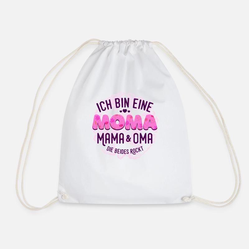 Ich bin eine Moma. Mama und Oma die beides Rockt! - Turnbeutel - Weiß