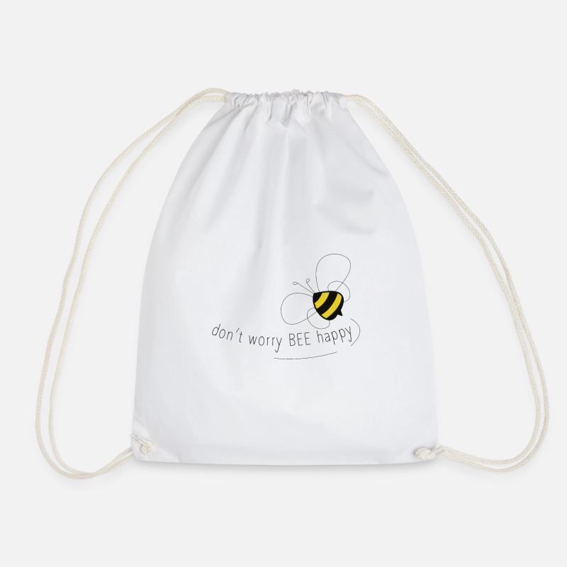 Don't worry bee happy - Biene gute Laune Bienchen - Turnbeutel - Weiß