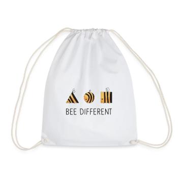 Bee Different - Be different with funny bees - Drawstring Bag - white - Front