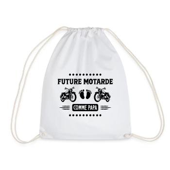Idée de cadeau pour future motarde - Sac de sport léger - blanc - Devant