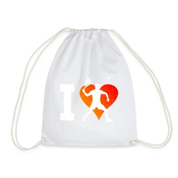 Men's Women's Pickleball Pickleball Racquetb - Drawstring Bag - white - Front