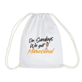 On Sundays We Get Mimosional Brunch Shirt - Turnbeutel - Weiß - Vorne
