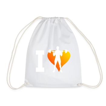 Endurance Training Women Fitness Men Cardio - Drawstring Bag - white - Front