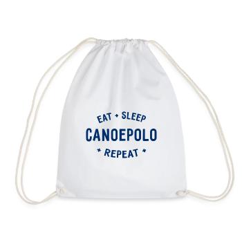 Eat Sleep Canoe Polo Repeat - Canoe Polo - Kayak - Drawstring Bag - white - Front