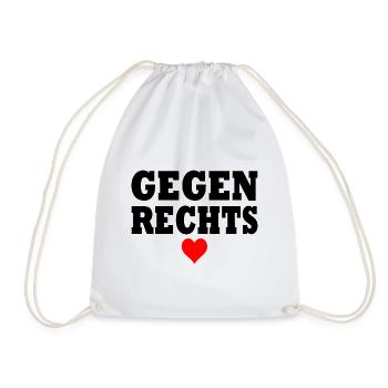Gegen rechts - Turnbeutel - Weiß - Vorne