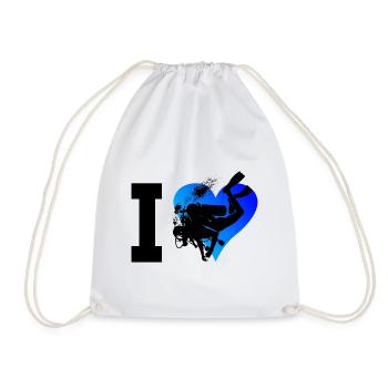 Scuba Diver Diving Diver Ladies Scuba Diver - Drawstring Bag - white - Front