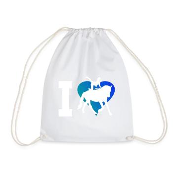 Vaulting, artistic gymnastics on horseback - Drawstring Bag - white - Front