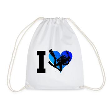 Plongée Libre Plongée Plongeur Plongée Plongeuse - Sac de sport léger - blanc - Devant