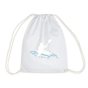 Whitewater kayaking - Drawstring Bag - white - Front