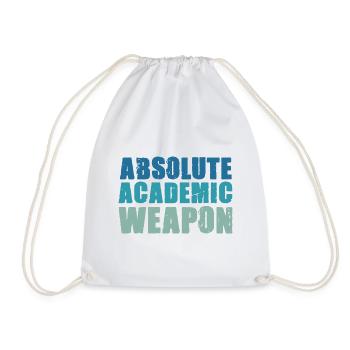 Studenten Absolute Academic Weapon - Turnbeutel - Weiß - Vorne