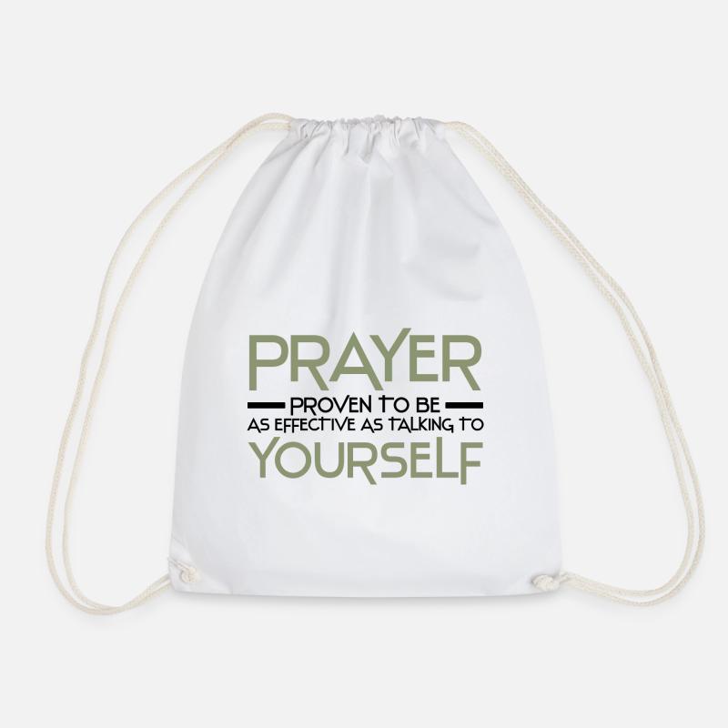 Atheism - Drawstring Bag - white