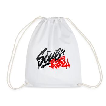 Soul Rebel <- - Drawstring Bag - white - Front