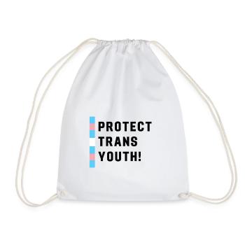 Protect trans youth - Turnbeutel - Weiß - Vorne