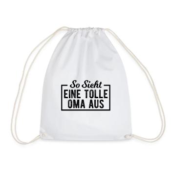 So Sieht Eine Tolle Oma Aus - Turnbeutel - Weiß - Vorne