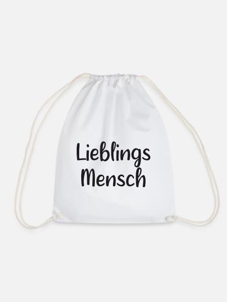 Spruch - Lieblings Mensch - Turnbeutel - Weiß