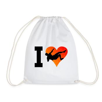 Climbing, Bouldering, Bouldering, Climber, Climber - Drawstring Bag - white - Front