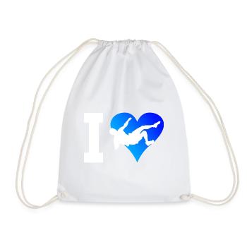 Bouldering, climbing, climbing, climbing, bouldering - Drawstring Bag - white - Front