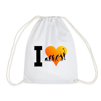 Schlägersport Paddeltennis Herren Damen Paddle - Turnbeutel - Weiß - Vorne