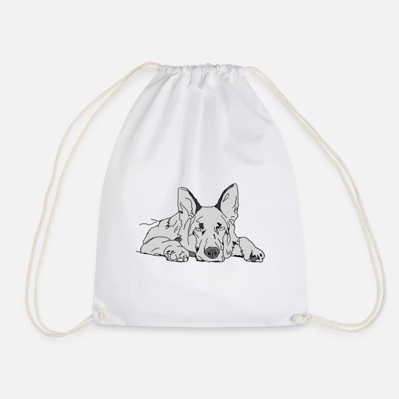 Schäferhund - Turnbeutel - Weiß