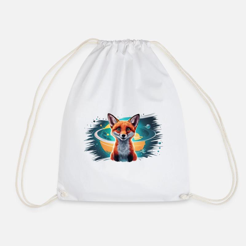 Fuchs - Illustration - Turnbeutel - Weiß