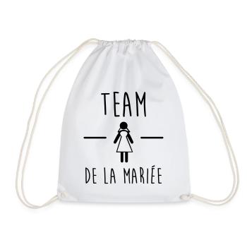 team de la mariée,EVJF,enterrement vie jeune fille - Sac de sport léger - blanc - Devant