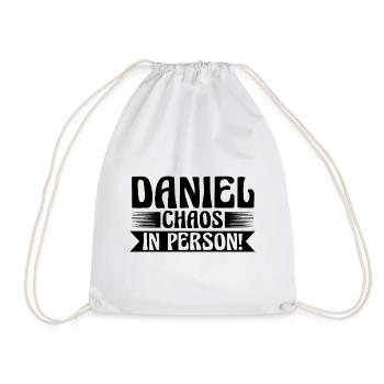Prénom Daniel - Sac de sport léger - blanc - Devant
