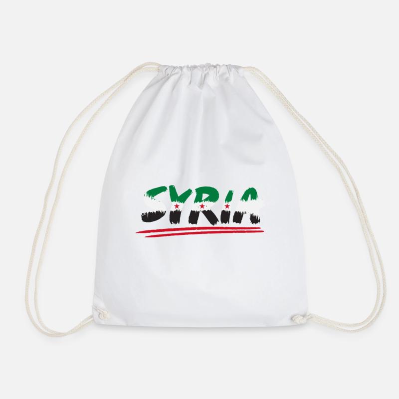 Free Syria - Drawstring Bag - white