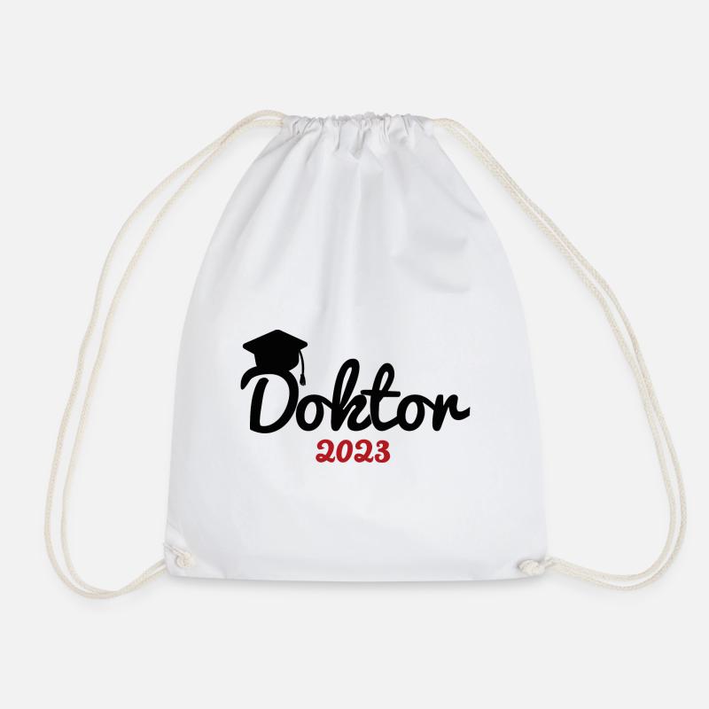 Doktortitel 2023 Doktorhut Promotion Doktor - Turnbeutel - Weiß