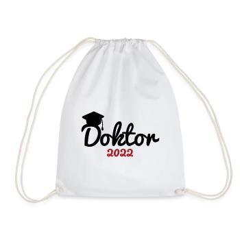 Doktortitel 2022 Doktorhut Promotion Doktor - Turnbeutel - Weiß - Vorne