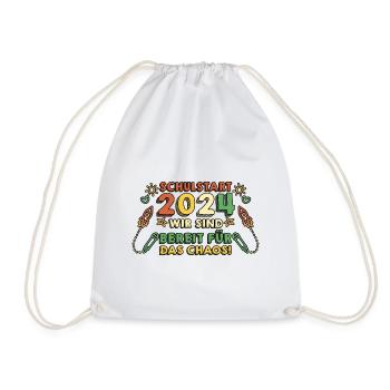 Parents Schoolchild Primary School First Grade School Enrollment - Drawstring Bag - white - Front
