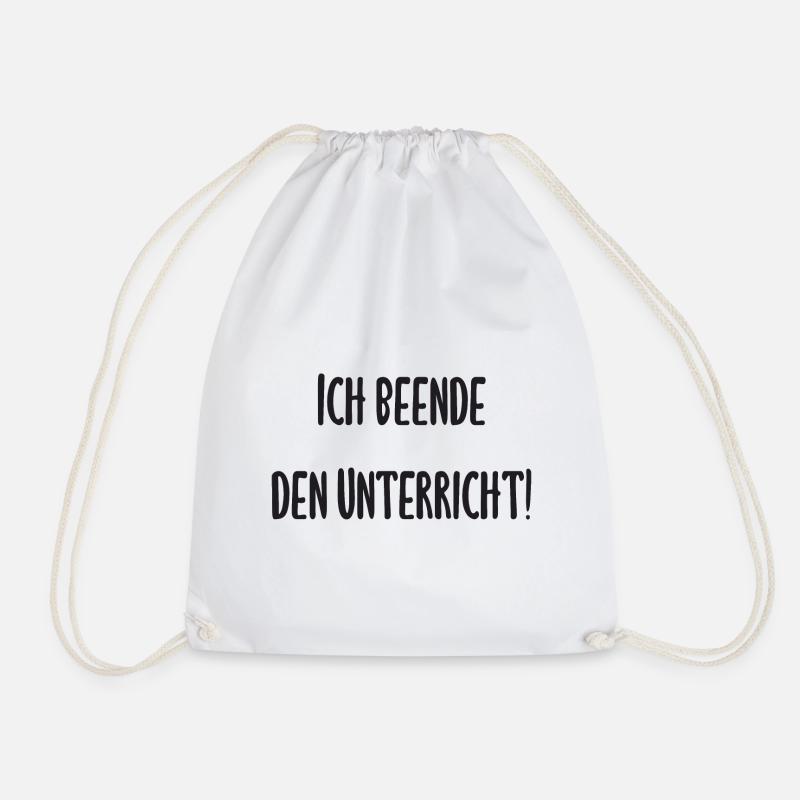 Lehrer - Ich beende den Unterricht - Turnbeutel - Weiß