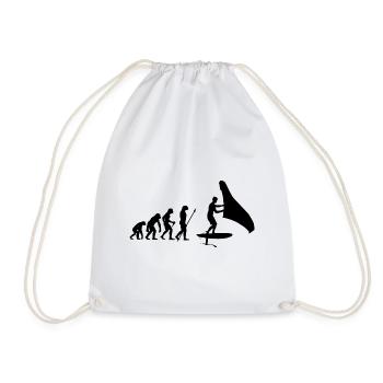 Hydrofoil Wingfoil Evolution Foil Wing Wingfoiling - Drawstring Bag - white - Front
