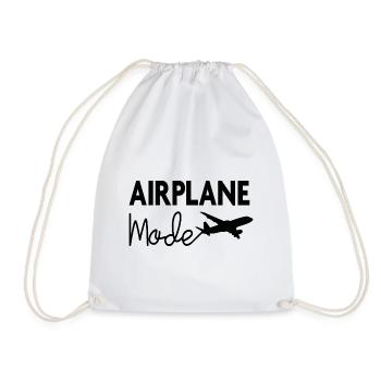 Airplane Mode - Drawstring Bag - white - Front