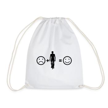 Cycling Cycling Men Cycling Cyclists - Drawstring Bag - white - Front