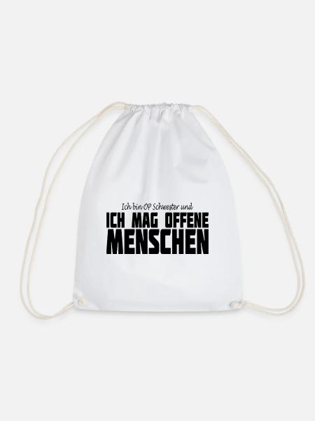 OP Schwester Operation Krankenschwester - Turnbeutel - Weiß