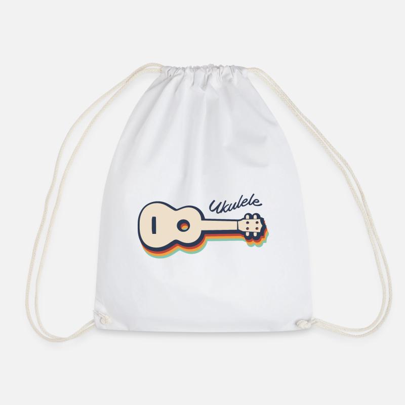 Ukulele vintage - Drawstring Bag - white