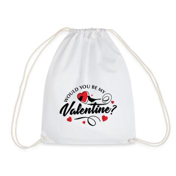 Willst du mein Valentinstag sein? Liebe zum Valentinstag - Turnbeutel - Weiß - Vorne