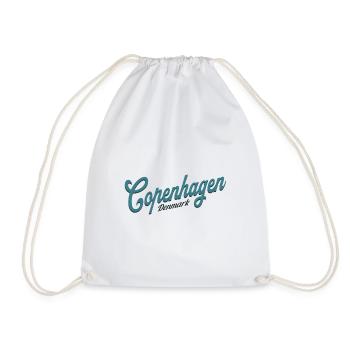 Copenhagen Classic Lettering Denmark Dänemark - Drawstring Bag - white - Front