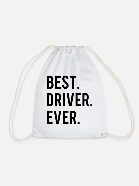 Best Driver Ever - Drawstring Bag - white