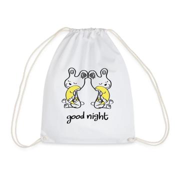 Beaux rêves nounours et lune - Sac de sport léger - blanc - Devant