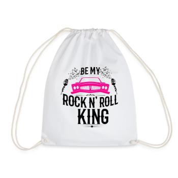 Rock n'Roll rockabilly cadillac cool sayings - Drawstring Bag - white - Front