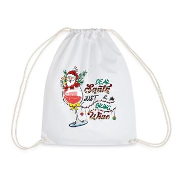 Noël, vin Noël, vin rouge vin drôle vin vin - Sac de sport léger - blanc - Devant