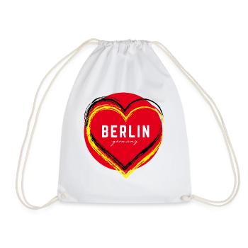 Berlin Deutschland Fan Flagge Design T Shirt - Turnbeutel - Weiß - Vorne