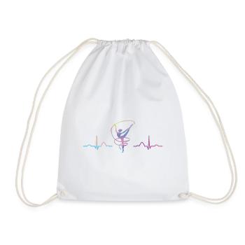 Gymnaste avec bande Gymnastique rythmique - Sac de sport léger - blanc - Devant