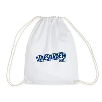 Wiesbaden 0611 Vorwahl - Turnbeutel - Weiß - Vorne
