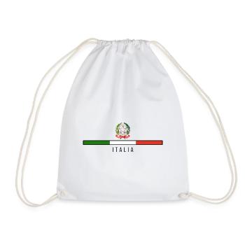 Italia Italian Italian Italy - Drawstring Bag - white - Front
